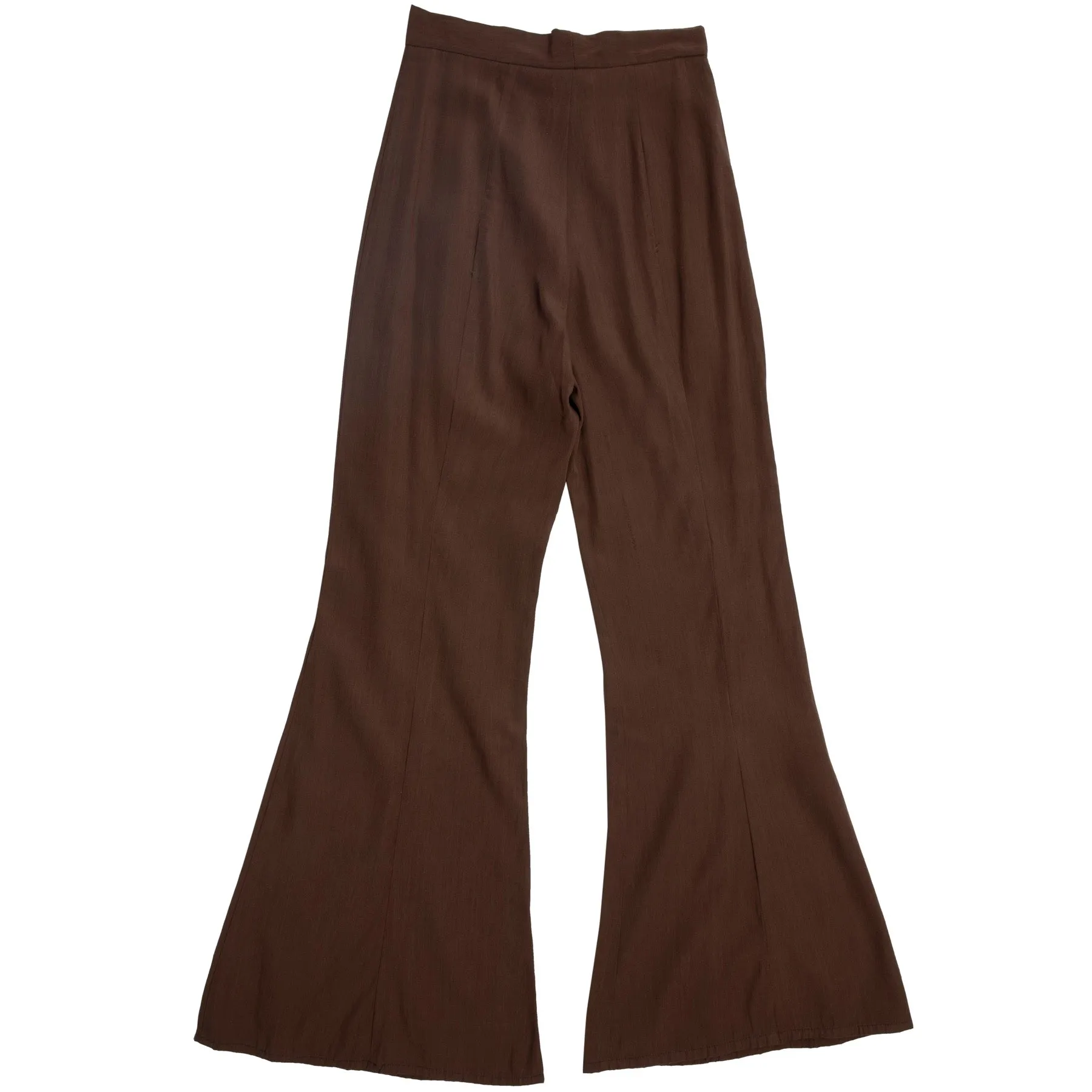 Plain Weave Bell Bottom Slacks