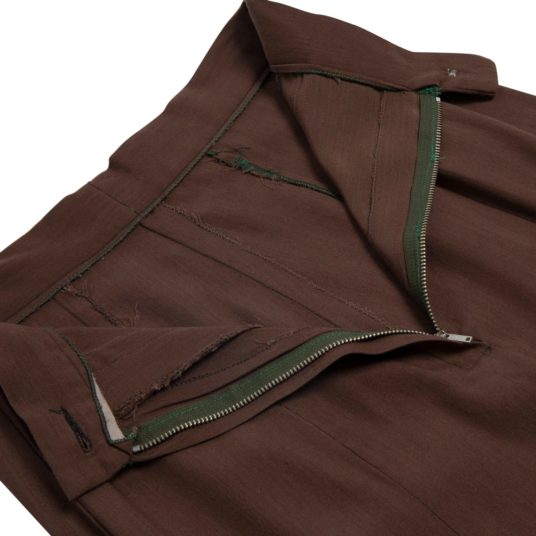 Plain Weave Bell Bottom Slacks