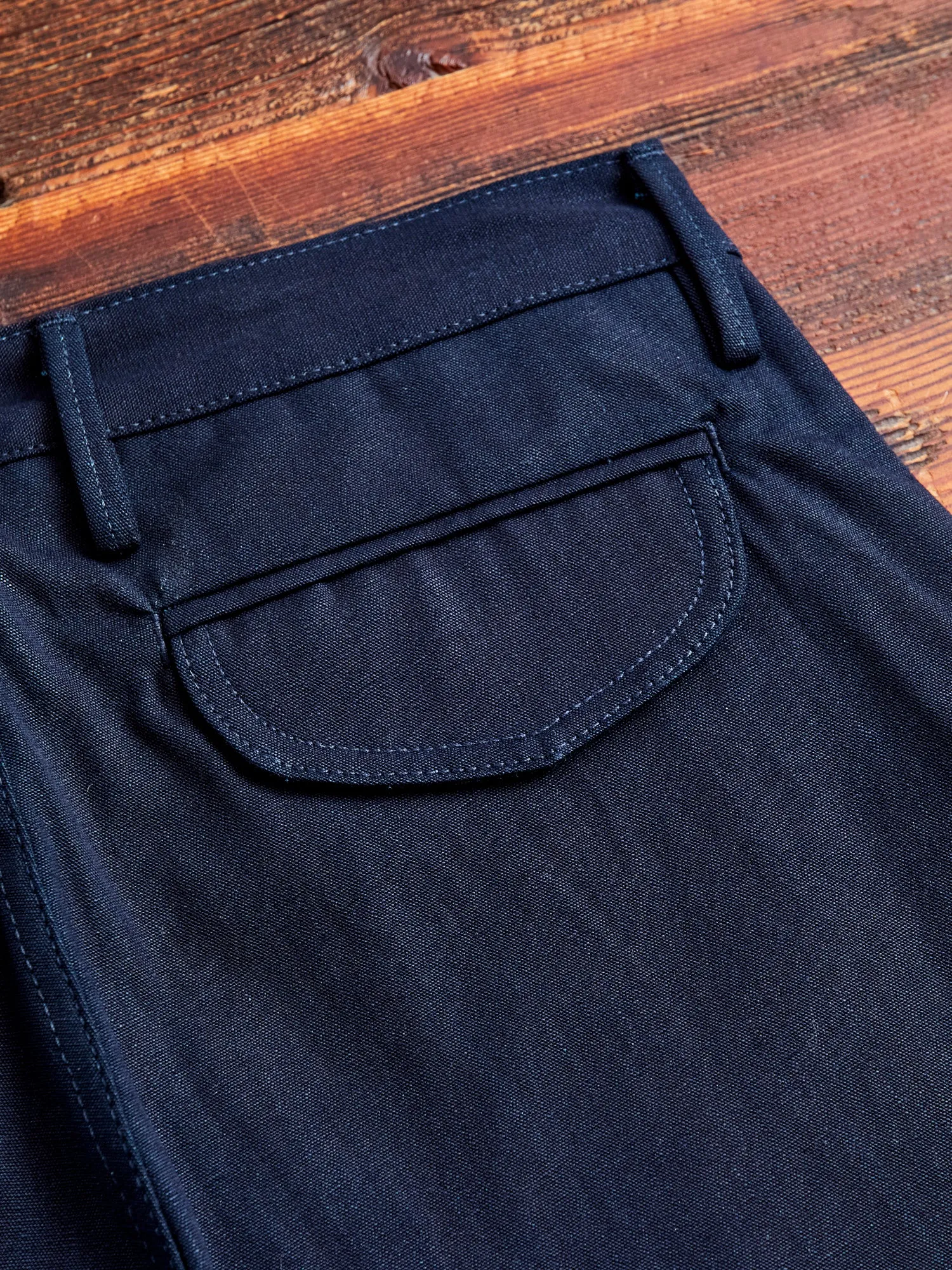"Officer Trouser" in Indigo Selvedge Canvas
