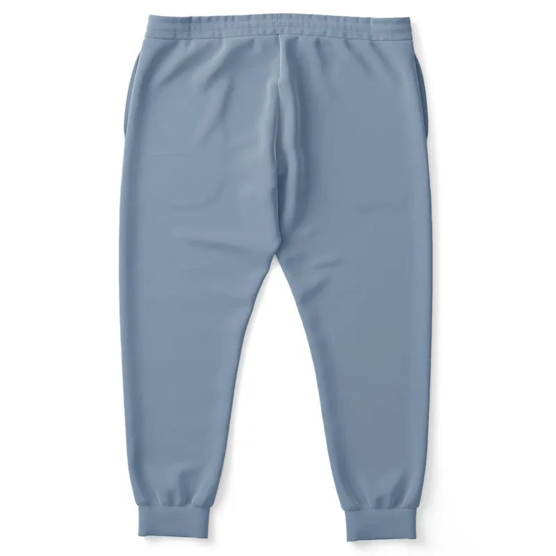 Shaded Pale Pastel Blue Gray Joggers | Unisex | with PLUS sizes | C30M15Y0K30