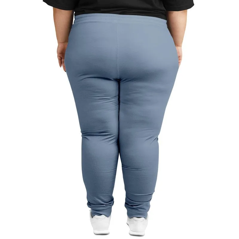 Shaded Pale Pastel Blue Gray Joggers | Unisex | with PLUS sizes | C30M15Y0K30