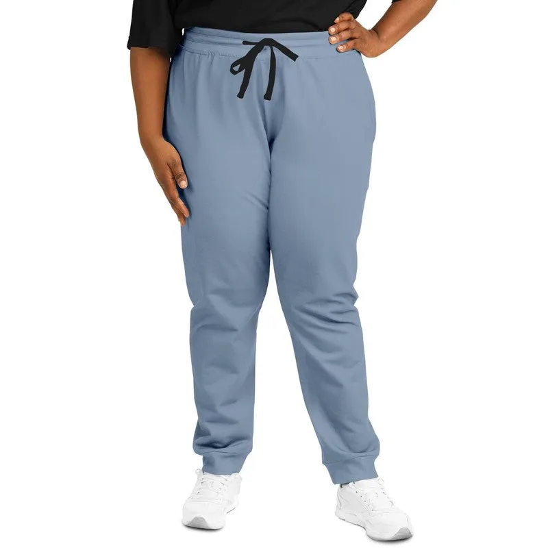 Shaded Pale Pastel Blue Gray Joggers | Unisex | with PLUS sizes | C30M15Y0K30