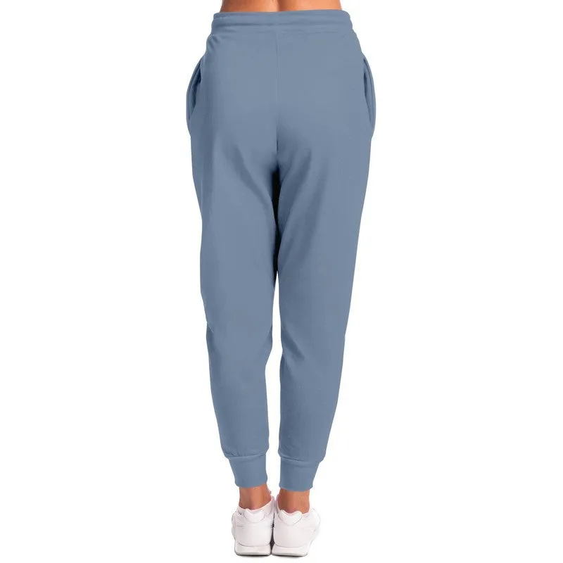 Shaded Pale Pastel Blue Gray Joggers | Unisex | with PLUS sizes | C30M15Y0K30