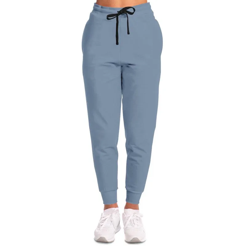 Shaded Pale Pastel Blue Gray Joggers | Unisex | with PLUS sizes | C30M15Y0K30