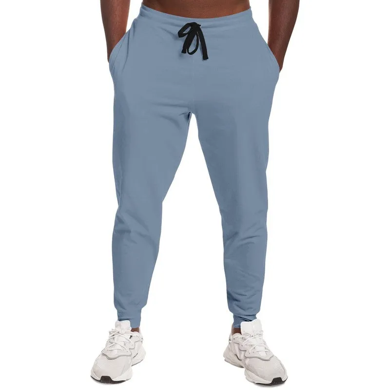 Shaded Pale Pastel Blue Gray Joggers | Unisex | with PLUS sizes | C30M15Y0K30