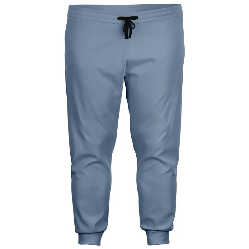 Shaded Pale Pastel Blue Gray Joggers | Unisex | with PLUS sizes | C30M15Y0K30