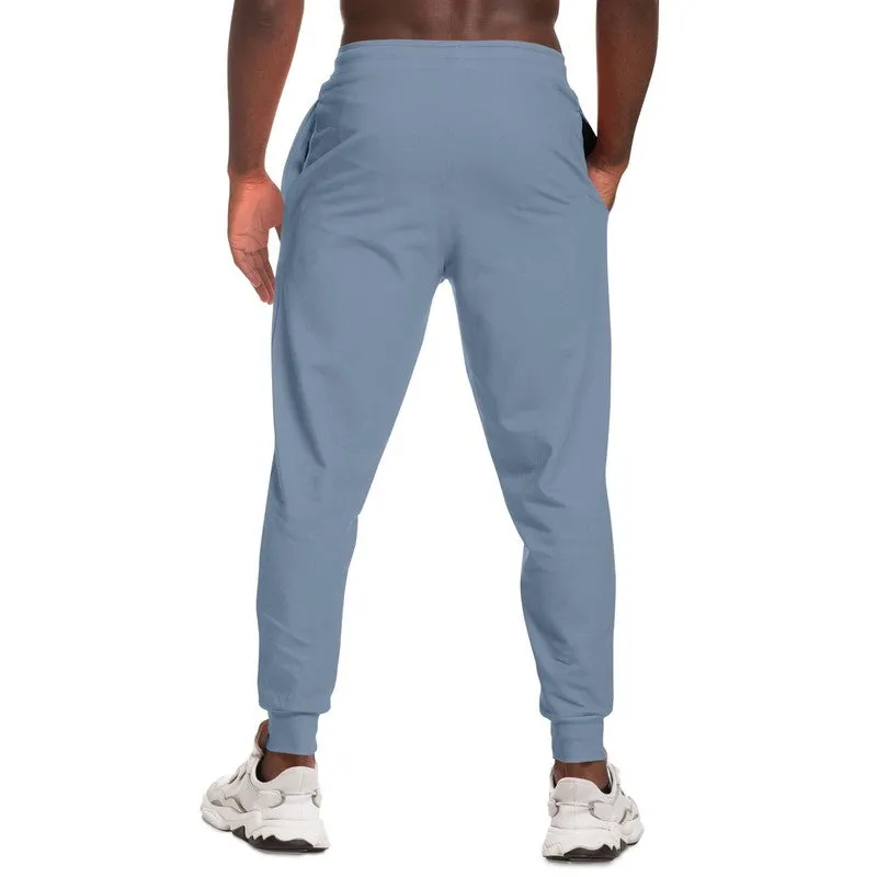 Shaded Pale Pastel Blue Gray Joggers | Unisex | with PLUS sizes | C30M15Y0K30