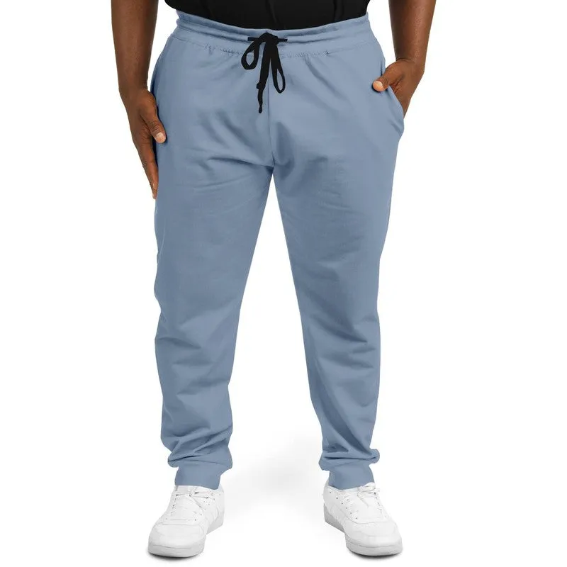 Shaded Pale Pastel Blue Gray Joggers | Unisex | with PLUS sizes | C30M15Y0K30