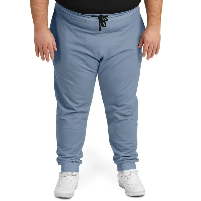 Shaded Pale Pastel Blue Gray Joggers | Unisex | with PLUS sizes | C30M15Y0K30