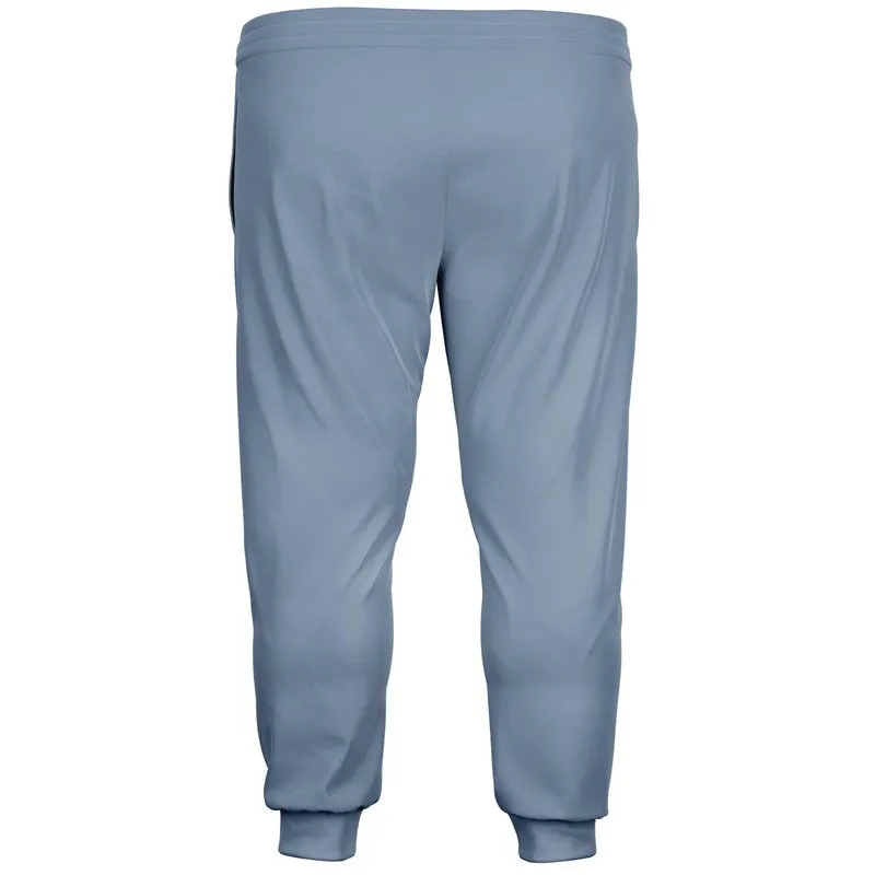 Shaded Pale Pastel Blue Gray Joggers | Unisex | with PLUS sizes | C30M15Y0K30