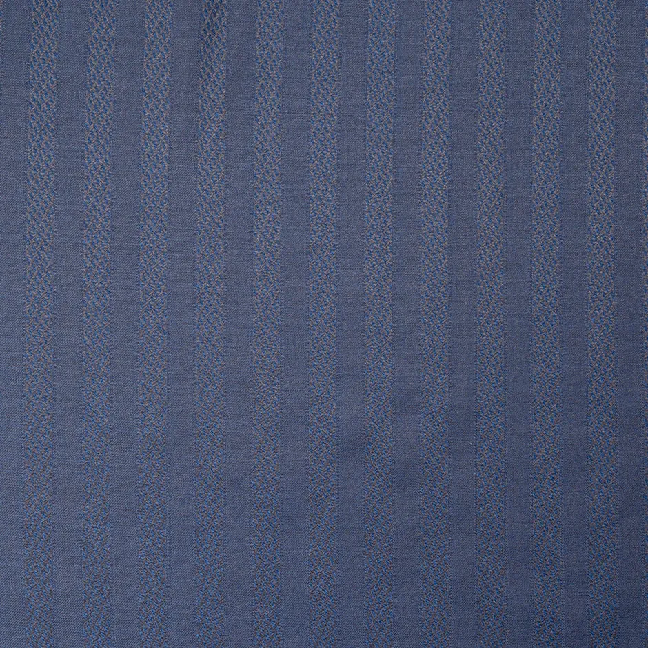 Snake Jacquard Rich Blue Super 160s Tropical Wool