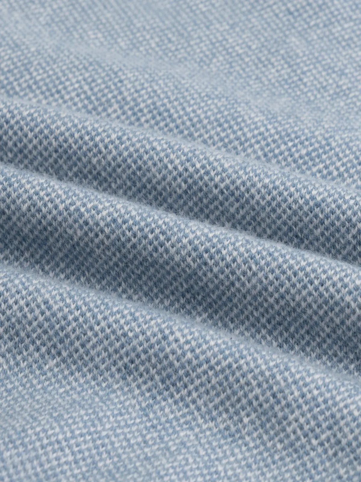 Steel Blue Jacquard Zipper Sweater