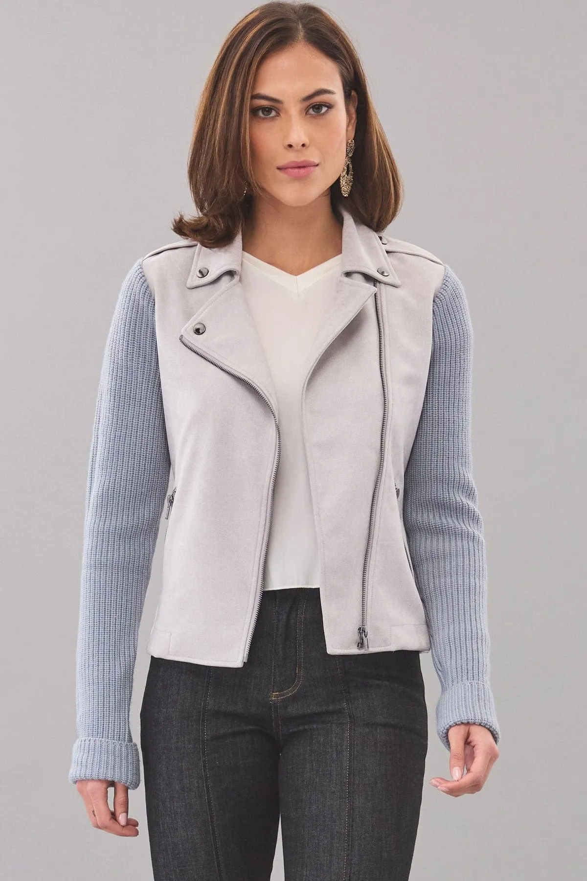 Suede Moto Jacket