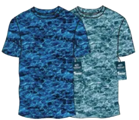 Swimwear Men's Surf & Board Shirt Flag, Side Stripe-Water Print, Performance, UPF 50 