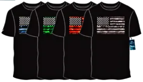 Swimwear Mens Surf Shirt US Flag Print, Performance, UPF 50 