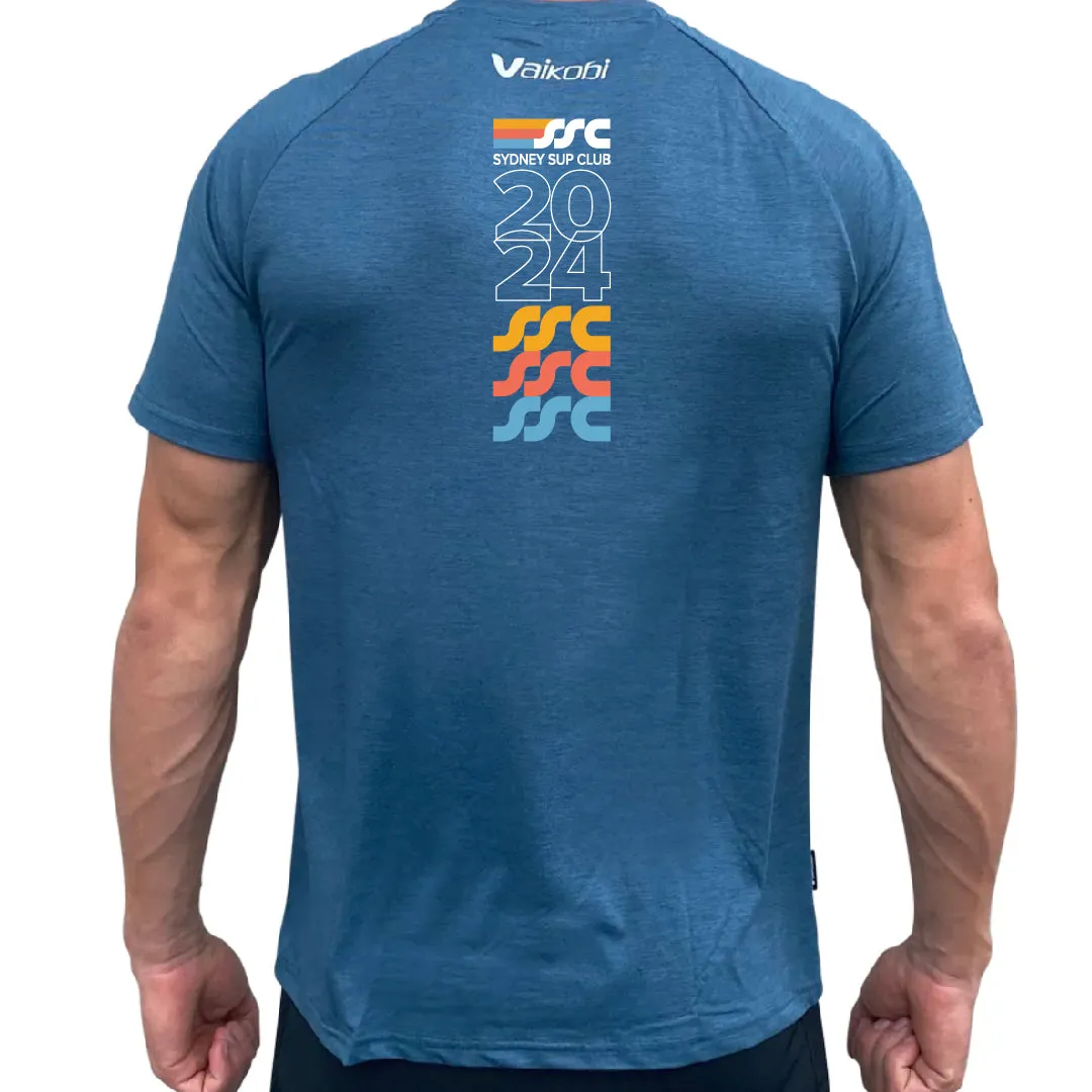 SYDNEY SUP CLUB - UV Performance S/S Tech Tee - Ocean Blue - CUSTOM