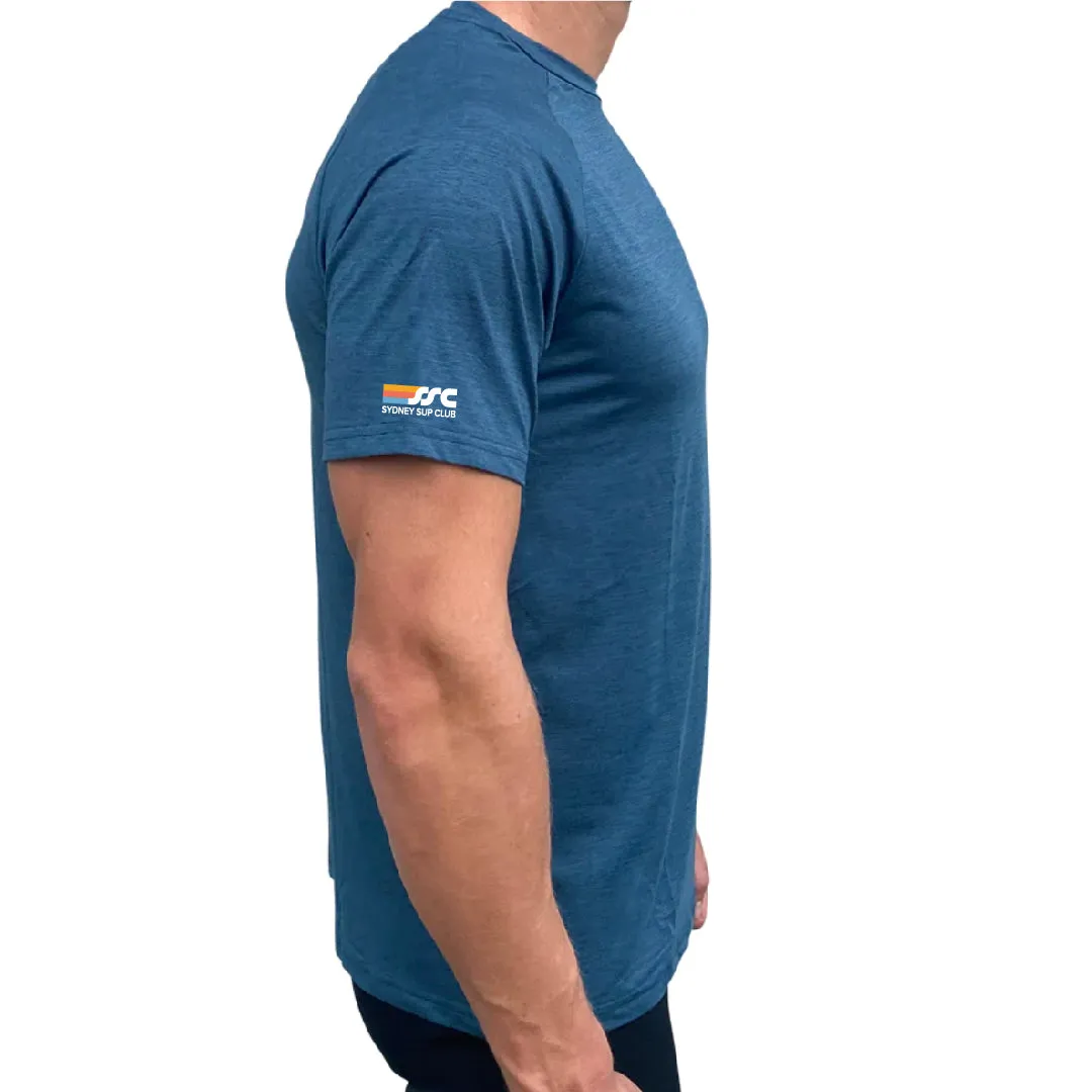 SYDNEY SUP CLUB - UV Performance S/S Tech Tee - Ocean Blue - CUSTOM