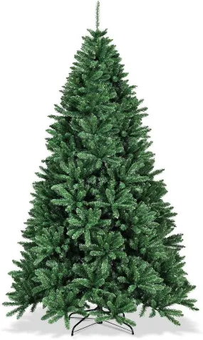 timeless 7.5ft Premium Spruce Artificial Holiday Christmas Tree for Home, Office, Party Decoration w/ 1,405 Branch Tips, Easy Assembly, Metal Hinges & Foldable Base