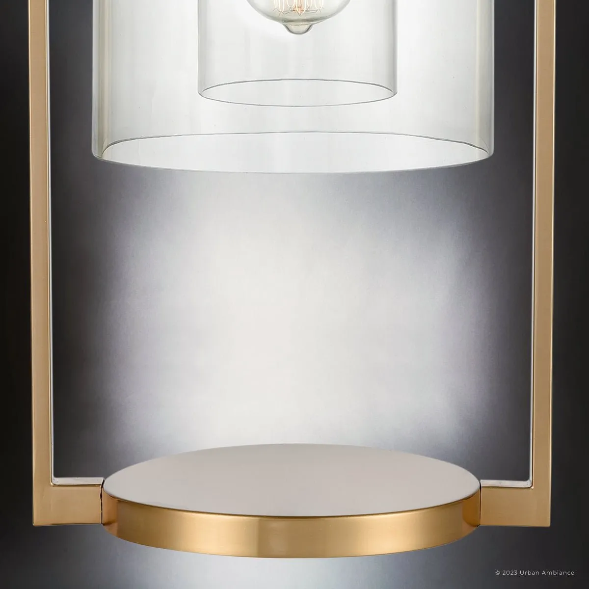 UEX7960 Mid-Century Modern Table Lamp 10''W x 8''D x 20''H, Aged Brass Finish, Herriman Collection