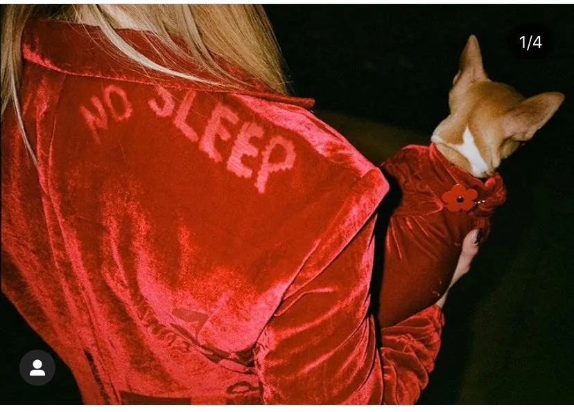 Uminori Atelier X RAMP TRAMP TRAMP STAMP Red Velvet Blazer and Pant Set (For Hire)