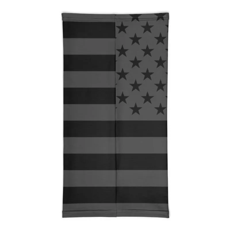 US American Flag Patriotic rustic vintage distressed print Face cover, America Washable Reusable Mask Stars black grey neck gaiter men women - USA shipping