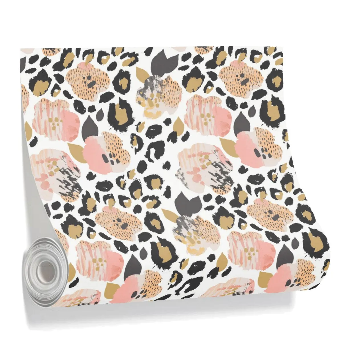 Wallpaper Leopard Love - Wall Covering - Peel and Stick Wallmark Canvas