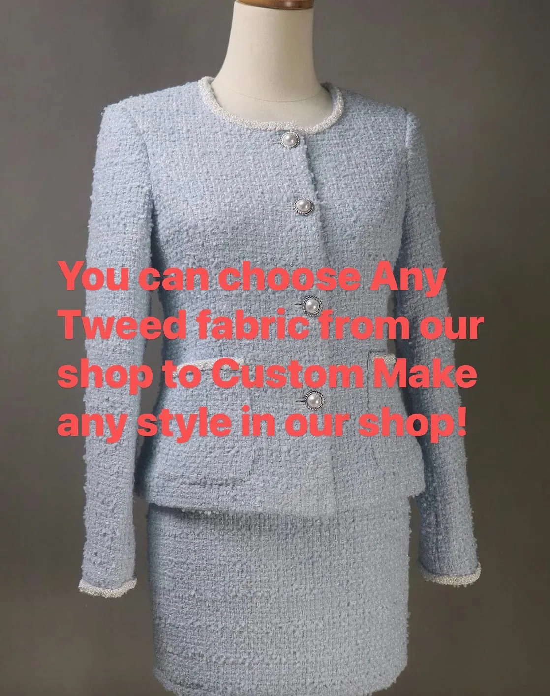 Women's Custom Made Suit Tweed Jacket   Skirt Suit 6 Colours, Plus Sizes, Children formal Suit, Wedding, Speech Day, Personalised clothes